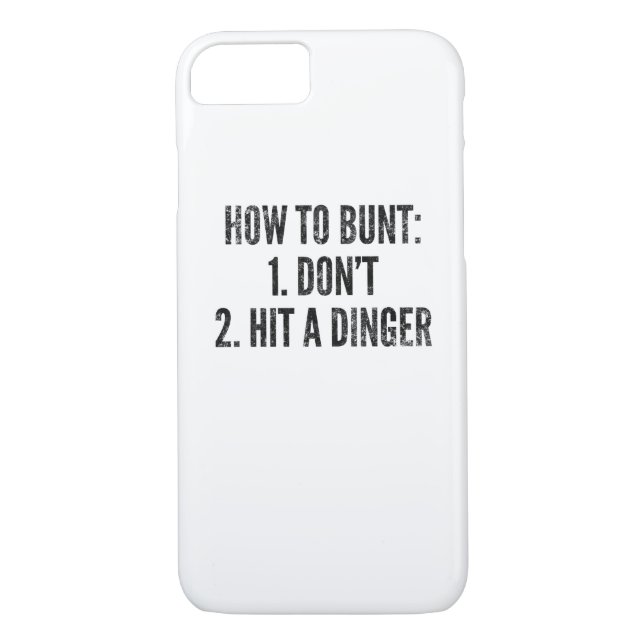 Baseball Player How To Bunt Funny Home Run Hitter Case-Mate iPhone Case (Back)