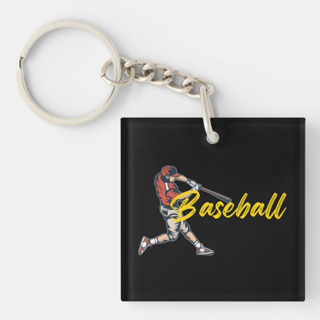 Baseball Player Key Ring (Front)