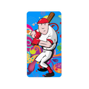 Baseball Player Label