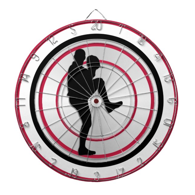 Baseball Player Left Handed Pitcher Windup Dartboard (Front)