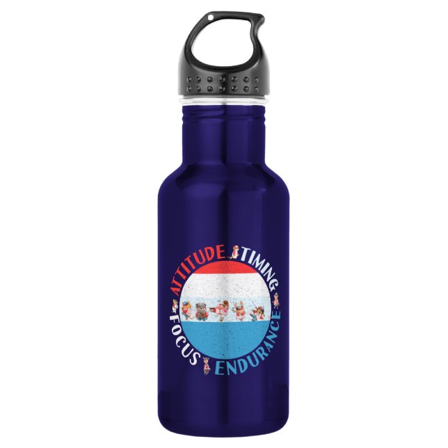 Baseball Player Mindset - Red White Blue 532 Ml Water Bottle (Front)