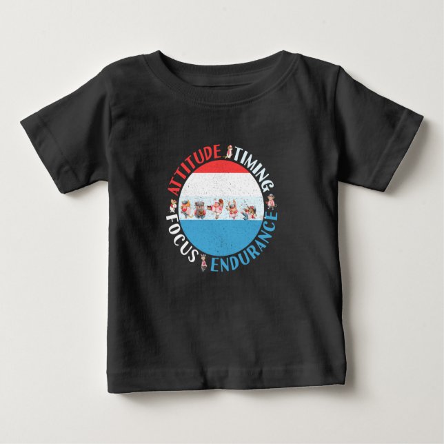 Baseball Player Mindset - Red White Blue Baby T-Shirt (Front)