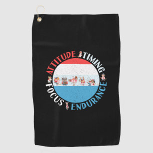 Baseball Player Mindset - Red White Blue Golf Towel