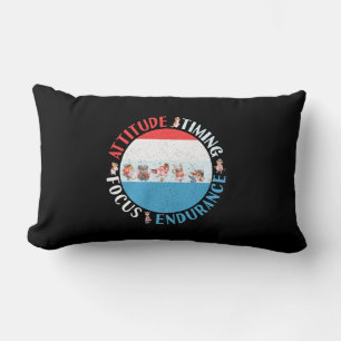 Baseball Player Mindset - Red White Blue Lumbar Cushion