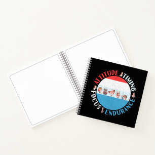 Baseball Player Mindset - Red White Blue Notebook