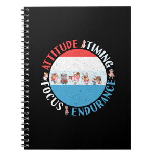 Baseball Player Mindset - Red White Blue Notebook