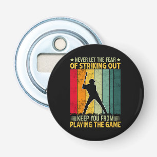 Baseball Player Motivation Bottle Opener