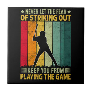 Baseball Player Motivation Ceramic Tile