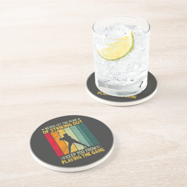 Baseball Player Motivation Coaster (Side)