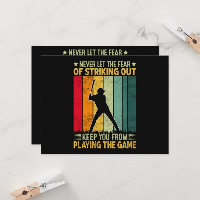 Baseball Player Motivation Invitation (Front/Back In Situ)