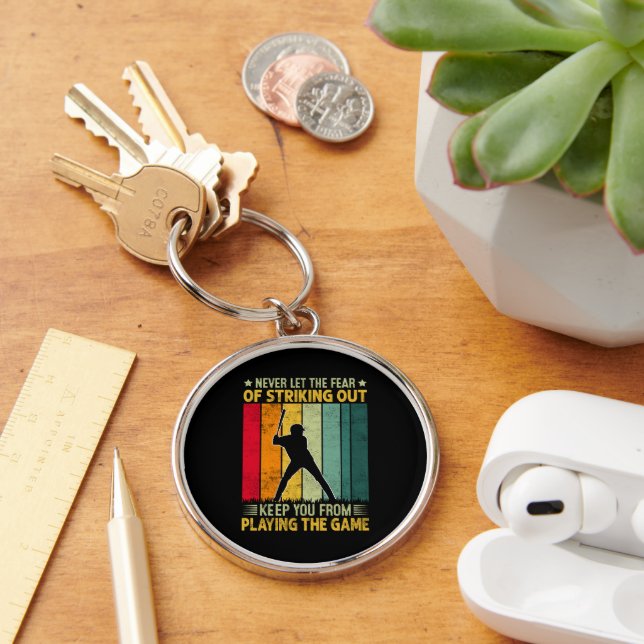 Baseball Player Motivation Key Ring (Desk)