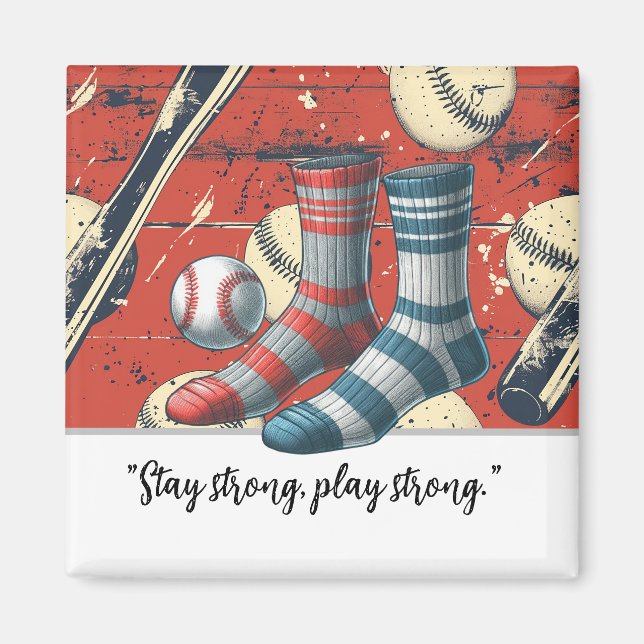 "Baseball Player Motivation Magnet  (Front)