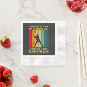 Baseball Player Motivation Napkin