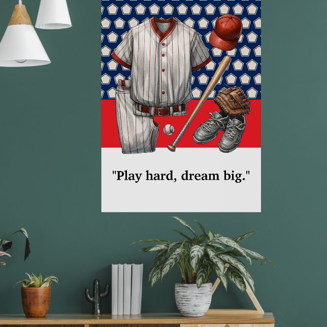Baseball Player Motivation  Poster (Living Room 1)