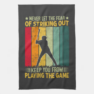 Baseball Player Motivation Tea Towel