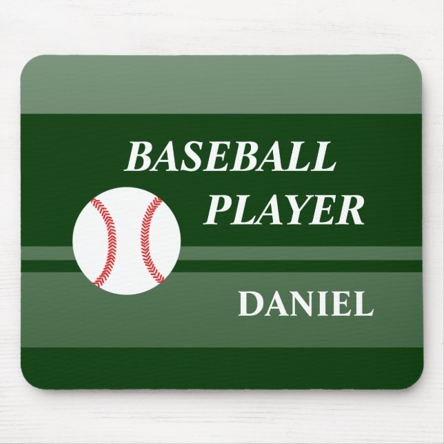 Baseball Player Mouse Pad (Front)