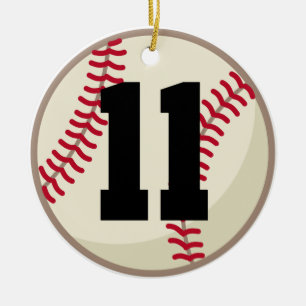 Baseball Player Number 11 Ornament