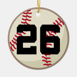 Baseball Player Number 26 Ornament