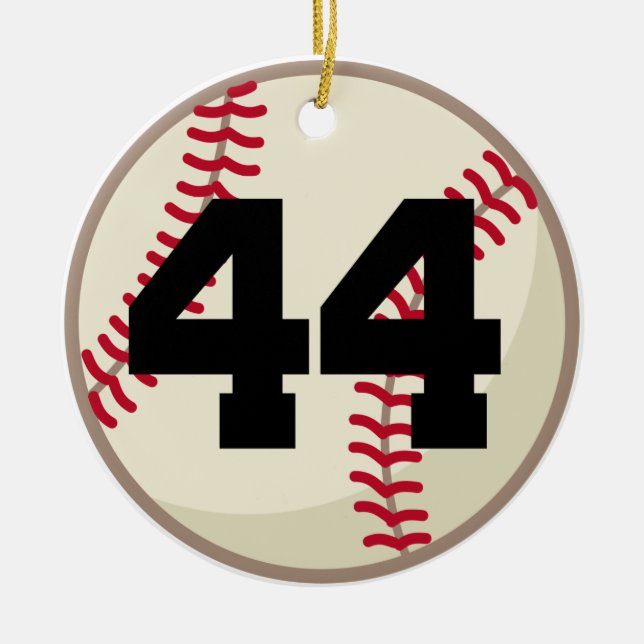Baseball Player Number 44 Ornament (Front)