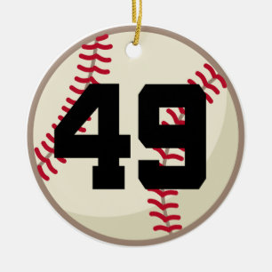 Baseball Player Number 49 Ornament