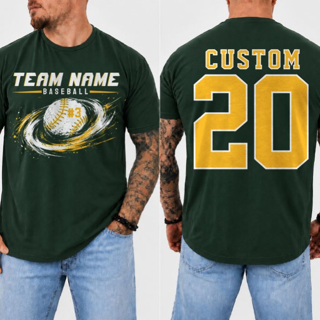 Baseball Player Number Personalised  T-Shirt (Creator Uploaded)