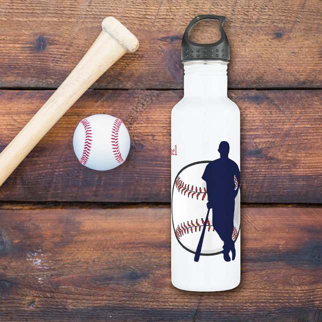 Baseball Player Personalised 710 Ml Water Bottle (Creator Uploaded)