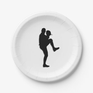 Baseball Player Pitcher Paper Plate