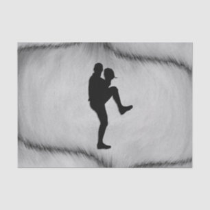 Baseball Player Pitcher Windup Tissue Paper