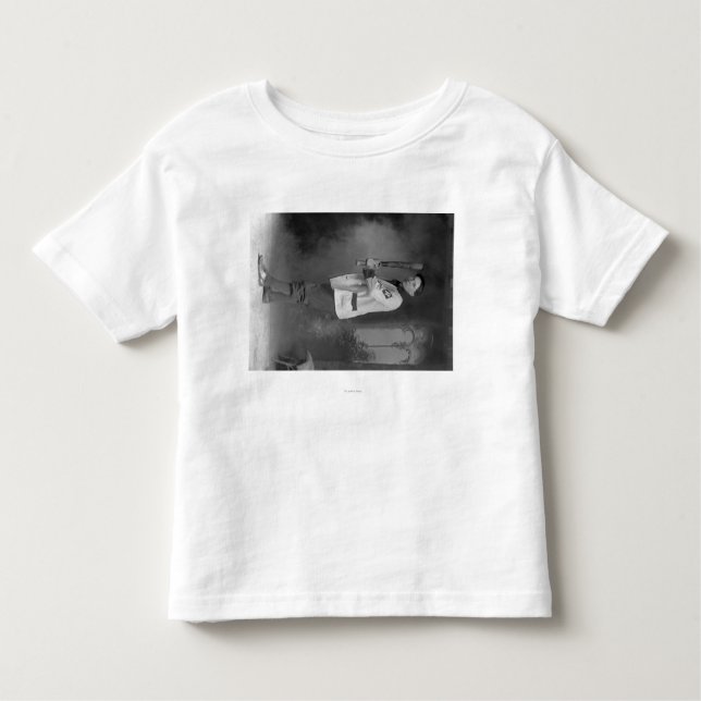 Baseball Player Portrait holding Bat Toddler T-Shirt (Front)