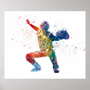 baseball player poster