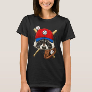 Baseball Player Racoon Pitcher Catcher Baseball C T-Shirt