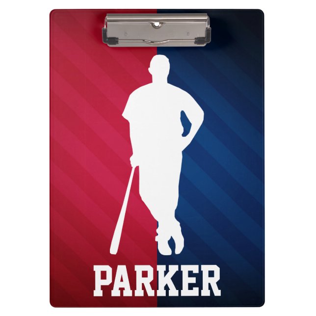 Baseball Player; Red, White, and Blue Clipboard (Front)