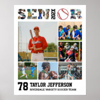Baseball Player Senior Night Sports Photo Collage