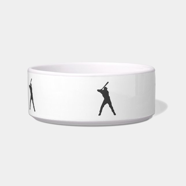 Baseball  player  silhouette bowl (Front)