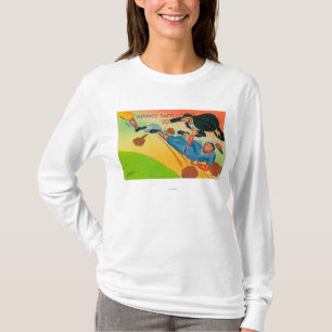 Baseball Player Sliding to Base, Arriving T-Shirt