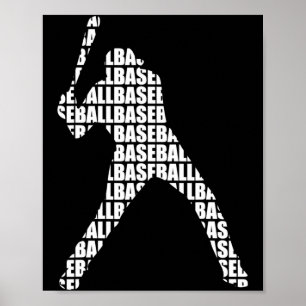 Baseball Player Softball Player Team Sport Funny T Poster