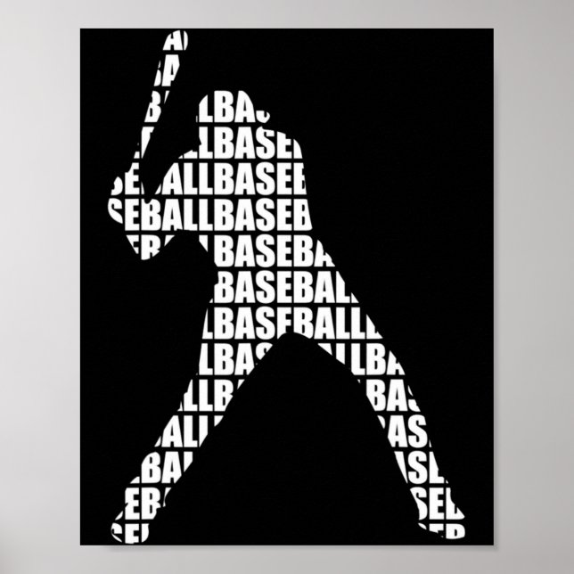 Baseball Player Softball Player Team Sport Funny T Poster (Front)