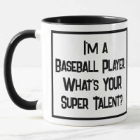 Baseball Player Super Talent. Two Tone Coffee Mug
