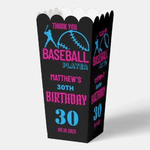 Baseball Player, Team, Birthday Favour Box