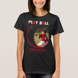 Baseball Player Team Supporter Little Kids League T-Shirt