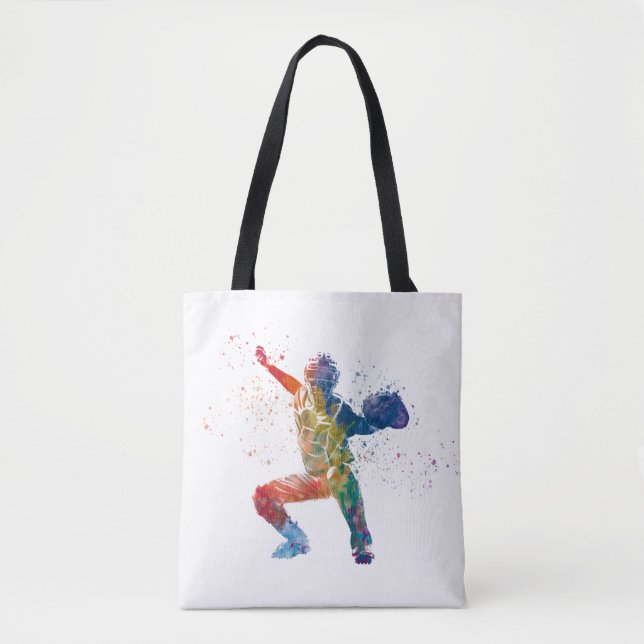 baseball player tote bag (Front)