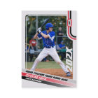 Baseball Player Trading Card Custom Red Grey