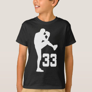 Baseball Player Uniform Number 33 Gift T-Shirt