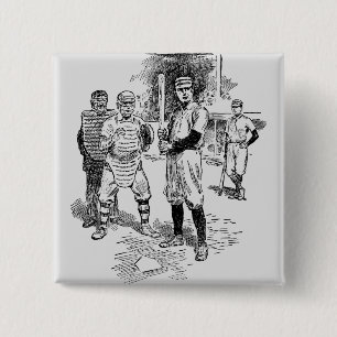 Baseball:Players 15 Cm Square Badge