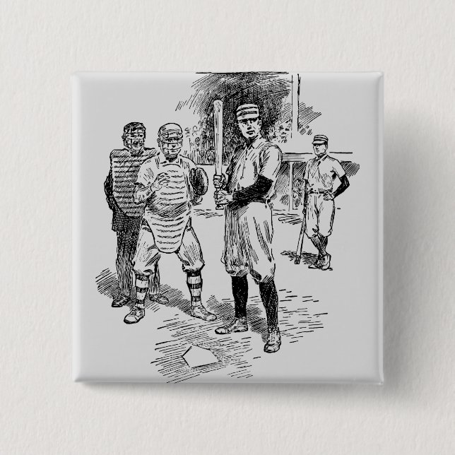 Baseball:Players 15 Cm Square Badge (Front)