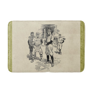 Baseball:Players Bath Mat