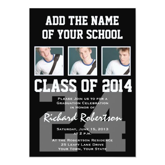 Baseball Player's Graduation Class of 2014 Varsity Card