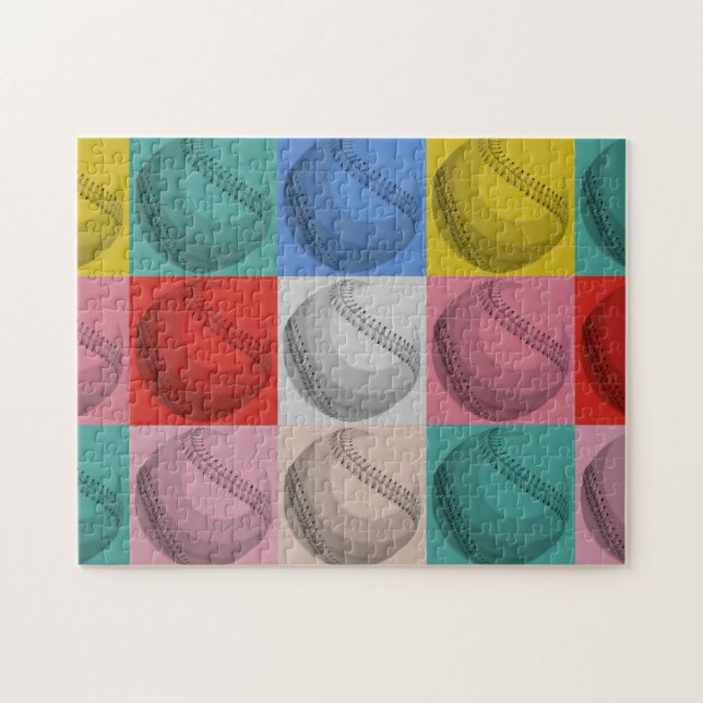 Baseball Pop Art - Popular Sports Jigsaw Puzzle (Horizontal)
