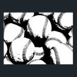 Baseball Pop Art - Sports Baseballs Poster<br><div class="desc">A modern pop art baseball sports design.</div>