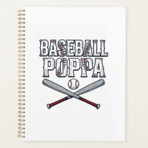 Baseball Poppa Vintage Engraving Shirt Design_1 Planner